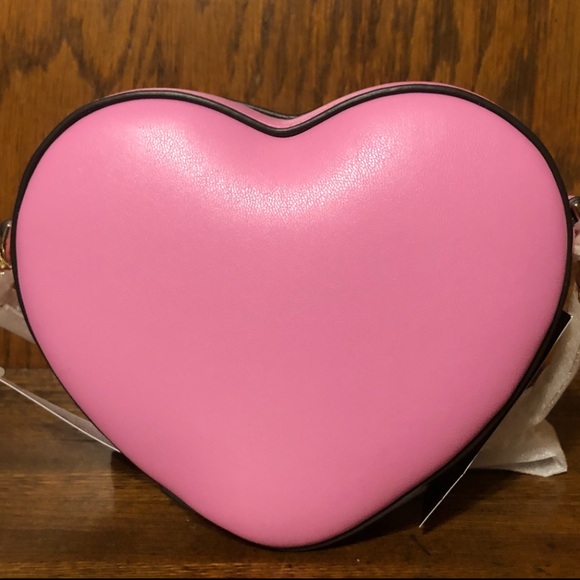 NWT-Kate Spade-Love Shack-3D Mini Heart🩷Crossbody-Surf Pink-$279 - Picture 4 of 15